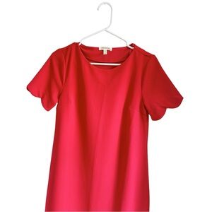 Red short sleeve dress